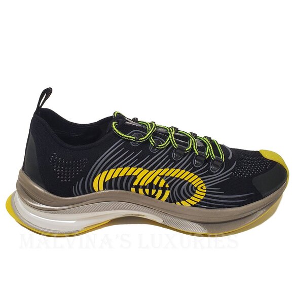 GUCCI SNEAKERS RUN RUBBER TRIMMED MESH SHOES w GG LOGO sz 11 11.5 - Picture 7 of 16